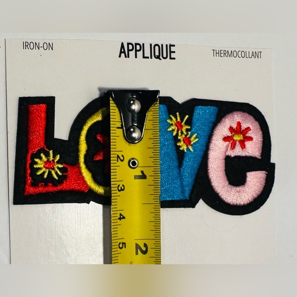 Embroidered LOVE Iron-On Patch - Picture 6 of 7